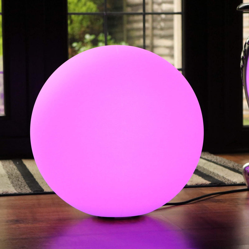 Lampe de Sol Multicolore, Lampadaire Pied RGB sur Secteur, Grande Sphère LED 60cm