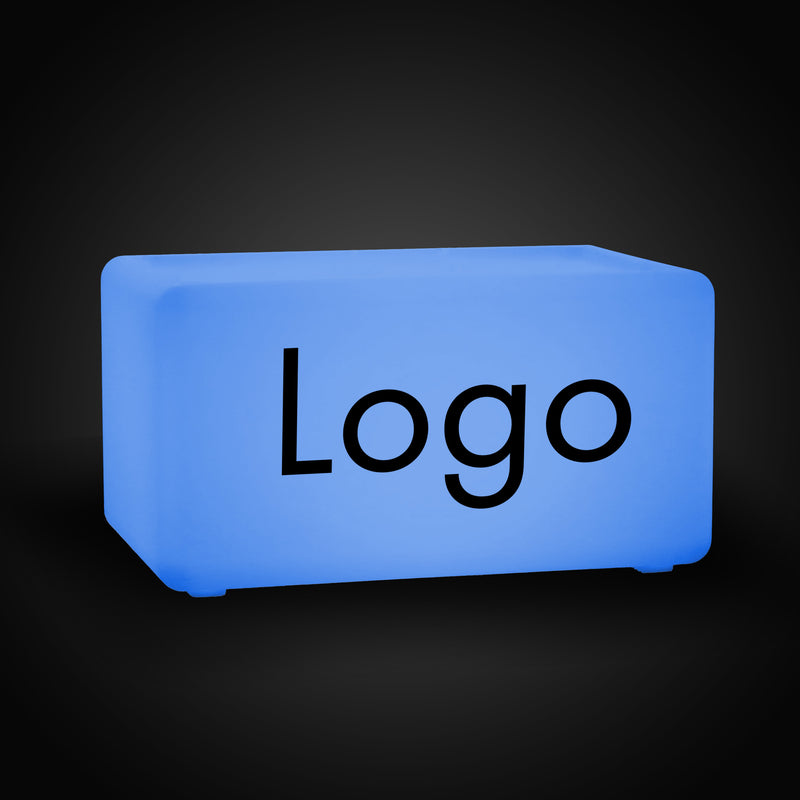 Caisson Lumineux Personnalisé avec Logo, Enseigne Lumineuse, Banc Tabouret Cube Lumineux LED, Panneau Sans Cadre Estampillé pour Exposition, Salon