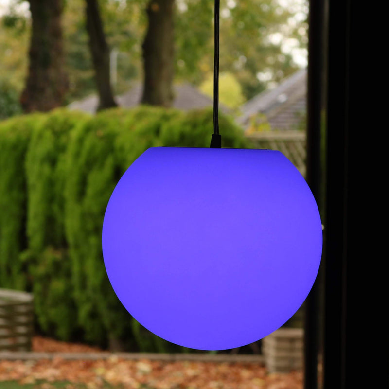 Luminaire Suspension LED, Sphère 30cm, Lampe Plafond Multicolore RGB