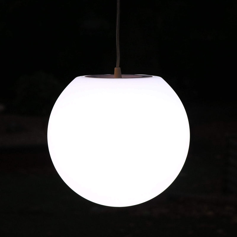 Lampe Suspension Moderne, Luminaire Plafond, Boule 15cm, LED E27 Blanc