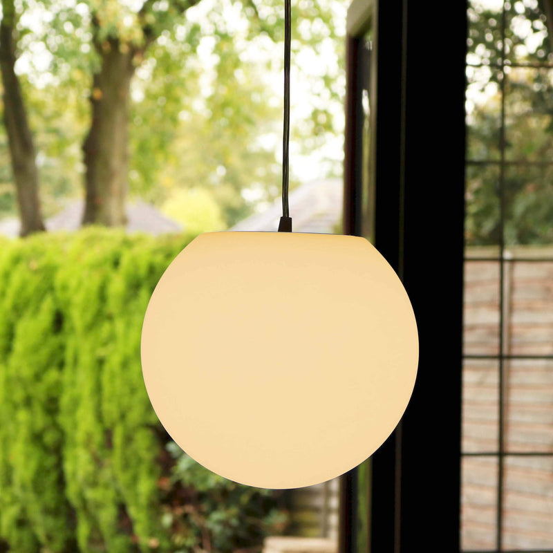 Lampe Plafond Suspension Moderne, Sphère 30cm, LED E27 Blanc Chaud