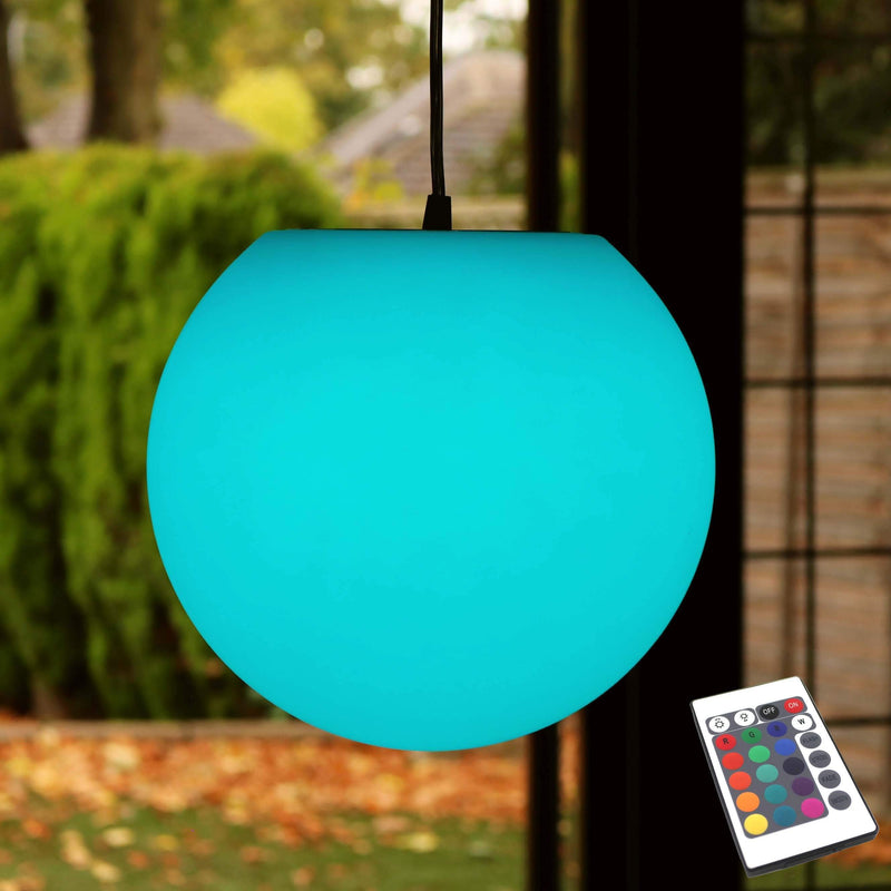 Luminaire Suspension LED, Sphère 30cm, Lampe Plafond Multicolore RGB