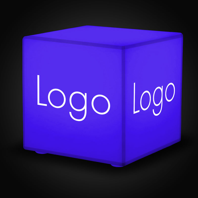 Enseigne Lumineuse Personnalisable Marque Logo Marque, Cube Lumineux LED Centre de Table Événement Entreprise pour Salon, Soirée de Lancement