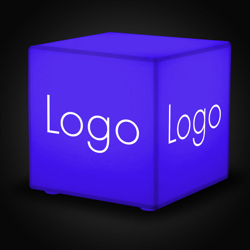 Lampe Personnalisée Logo, Enseigne Lumineuse, Cube LED Tabouret Table Estampillé, Boîte Éclairée Sans Cadre Événement Professionnel, Expo Salon
