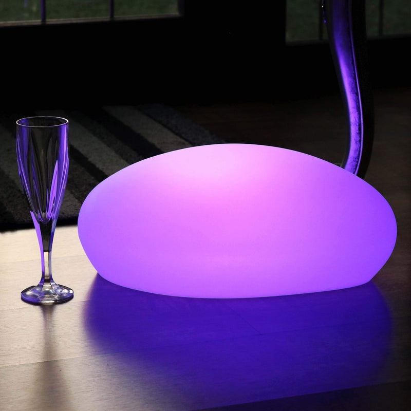 Lumière de Table Designer LED sans Fil, Lampe d'Ambiance Multicolore, Galet