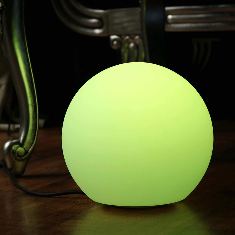Lampe Chevet Multicolore sur Secteur, Boule 20cm LED RGB avec Télécommande