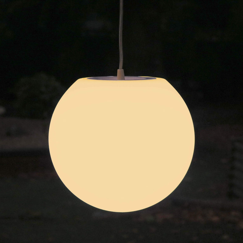 Luminaire Suspension Ronde, Lampe Plafonnier 20cm, LED Blanc Chaud