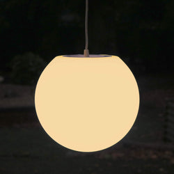 Lampe Suspension Chambre, Plafonnier Boule 25cm, LED E27 Blanc Chaud
