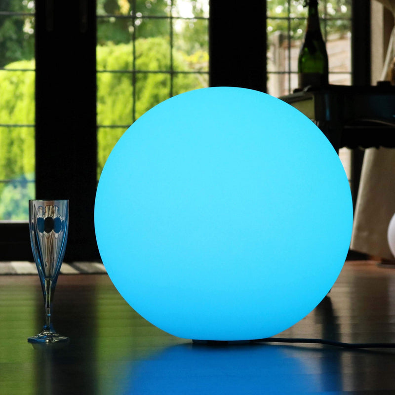 Lampadaire Boule LED sur Secteur, 40cm, Lampe Sol Multicolore Réglable