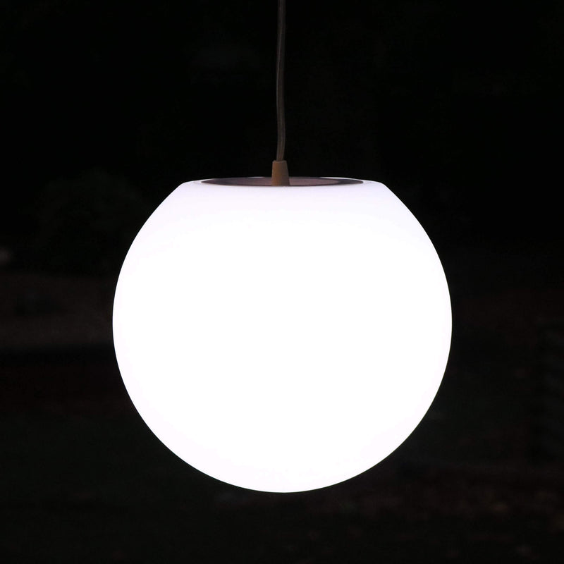 Luminaire Plafond Suspension, Lampe Plafonnier Boule 30cm, LED Blanc