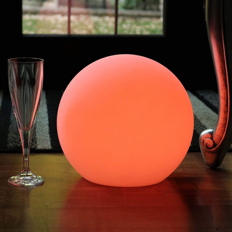 Lampe Table Rechargeable, Boule LED Réglable avec Télécommande, 25cm