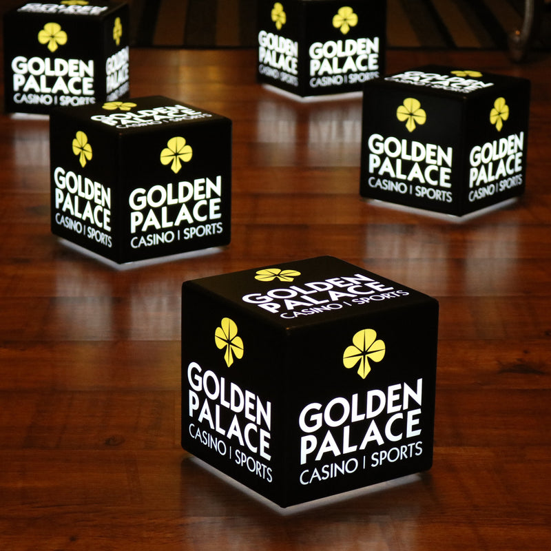 Enseigne Lumineuse Personnalisable Marque Logo Marque, Cube Lumineux LED Centre de Table Événement Entreprise pour Salon, Soirée de Lancement