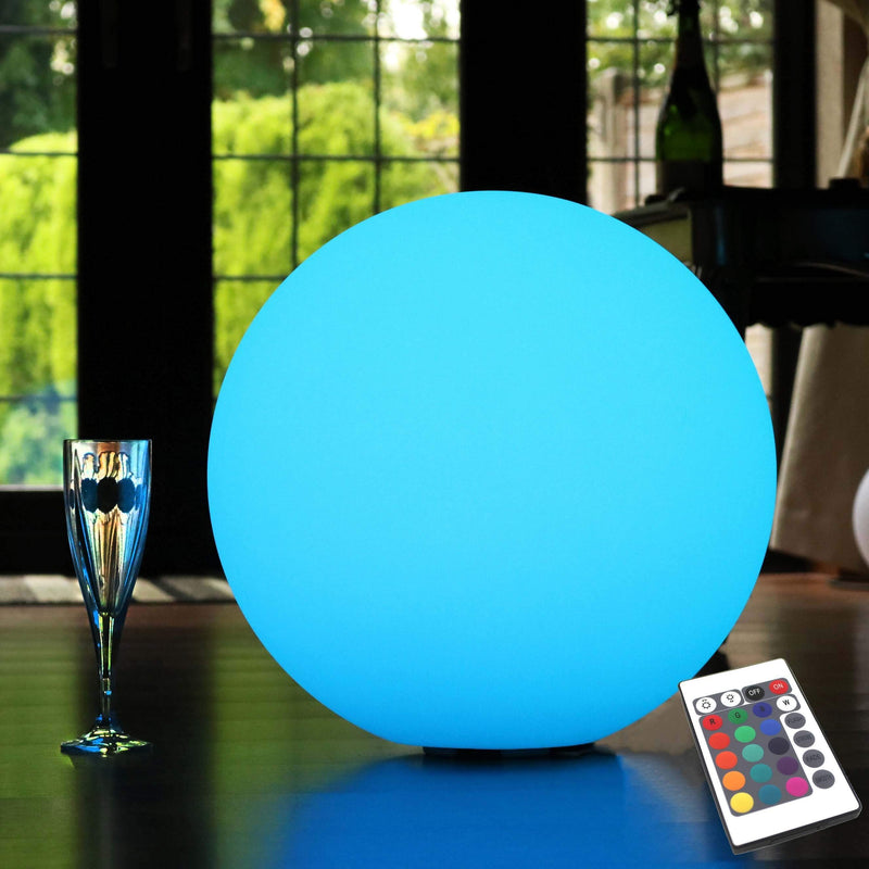 Sphère Lumineuse RGB, Lampadaire LED sans Fil, Lampe de Sol Salon 40cm