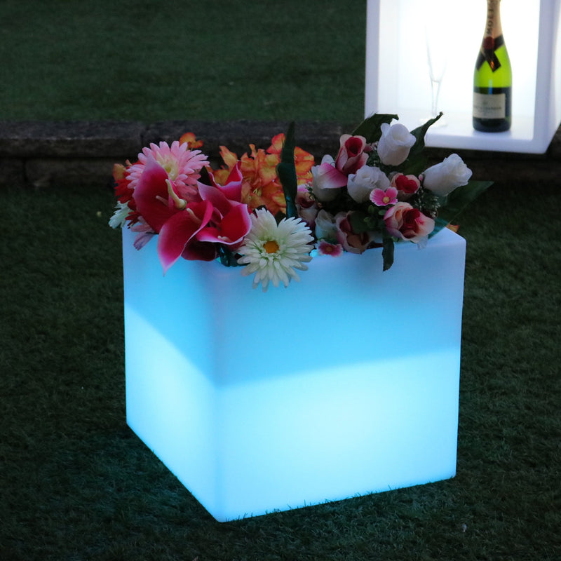 Présentoir à boissons LED, étagère à vin pour champagne, bar mobile modulaire éclairé, 40 x 40 cm
