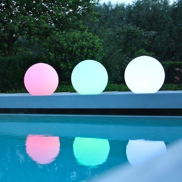60cm Lampe Boule Flottante Piscine Géante, Sphère LED RGB Multicolore Étanche Jardin