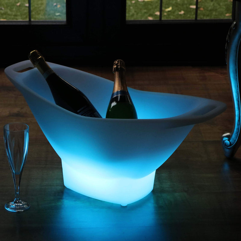 Seau à Champagne LED Lumineux sans Fil avec Télécommande, Multicolore