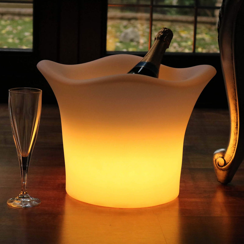 Seau à Glace LED Lumineux sans Fil avec Télécommande, Extérieur