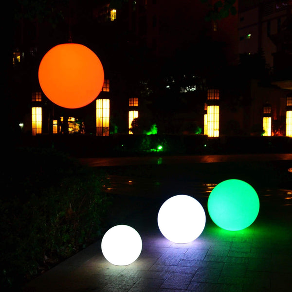 Boule LED Flottante Grande 50cm, Lumière Flottante Piscine Multicolore Extérieur