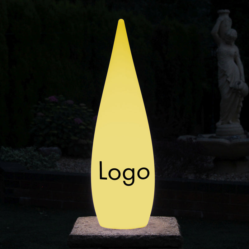 Lampe LED Goutte d'Eau Personnalisable Estampilée avec Logo, Enseigne Lumineuse sur Pied Unique pour Événement d'Entreprise, Salon, Exposition