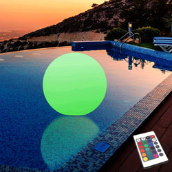 Boule LED Flottante Grande 50cm, Lumière Flottante Piscine Multicolore Extérieur