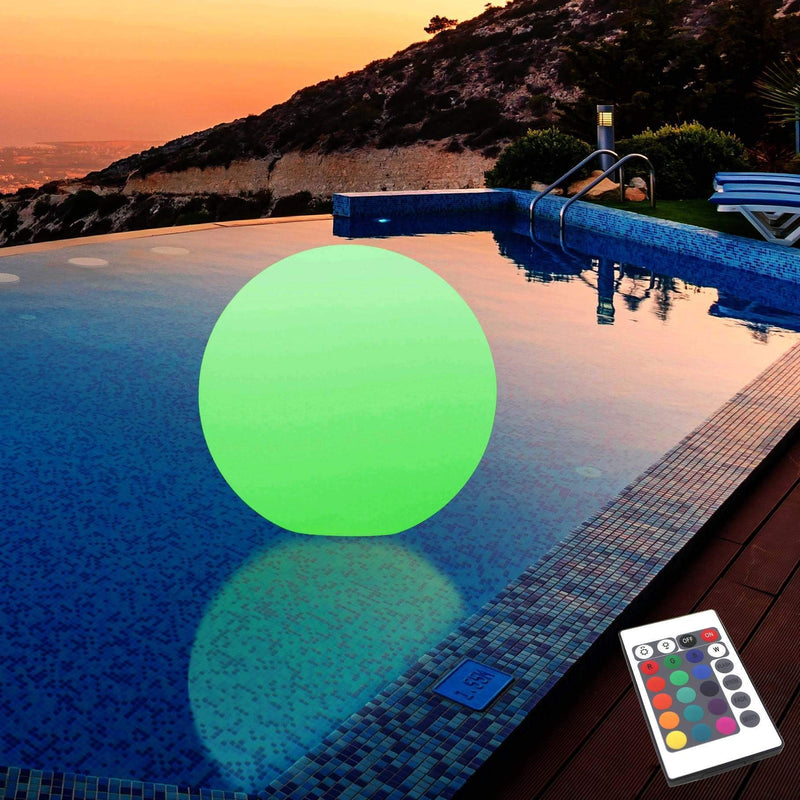 Boule LED Flottante Grande 50cm, Lumière Flottante Piscine Multicolore Extérieur