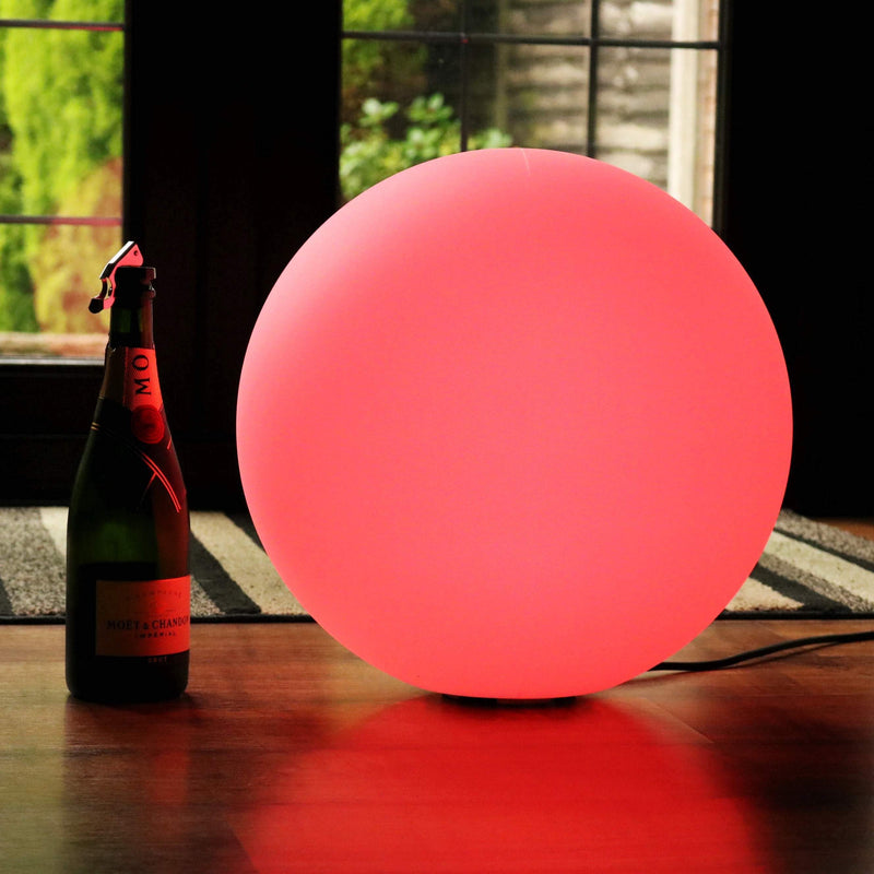Lampadaire Boule LED sur Secteur, 40cm, Lampe Sol Multicolore Réglable