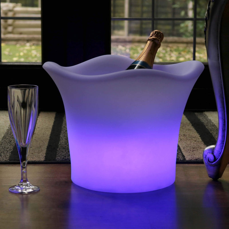 Seau à Glace LED Lumineux sans Fil avec Télécommande, Extérieur