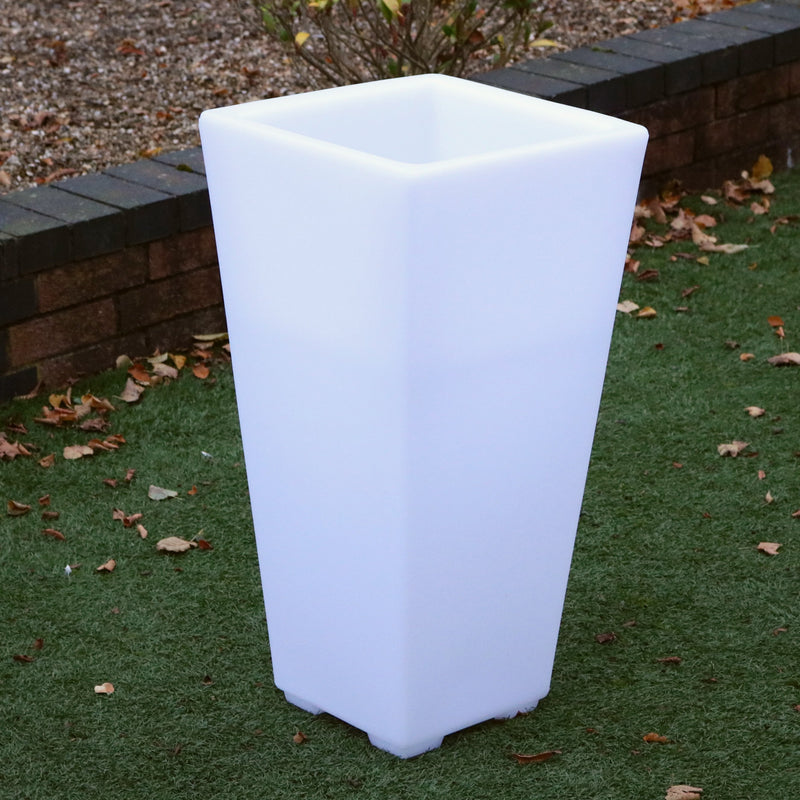 Grand vase sur pied de 75 cm Pot de fleur LED  Lampe décorative E27, blanc chaud