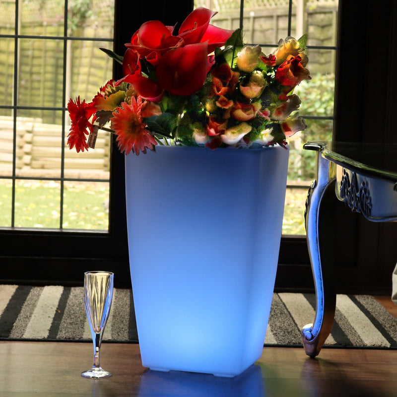 Seau à champagne Porte-glaçons LED 50cm sur pied Refroidisseur de bouteille de vin extérieur jardin