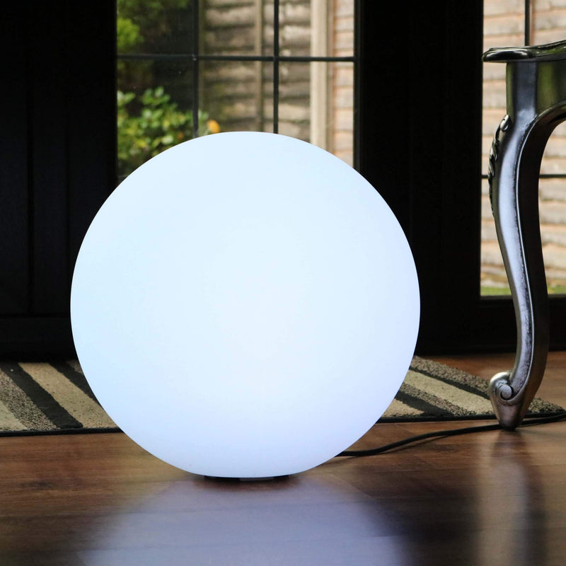 Lampadaire Boule LED sur Secteur, 40cm, Lampe Sol Multicolore Réglable