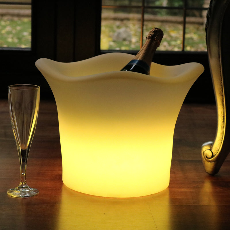 Seau à glace LED jardin extérieur Refroidisseur vin éclairage patio couleur changeante sur secteur
