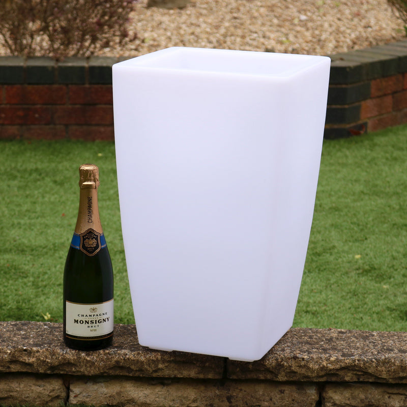 Seau à champagne Porte-glaçons LED 50cm sur pied Refroidisseur de bouteille de vin extérieur jardin