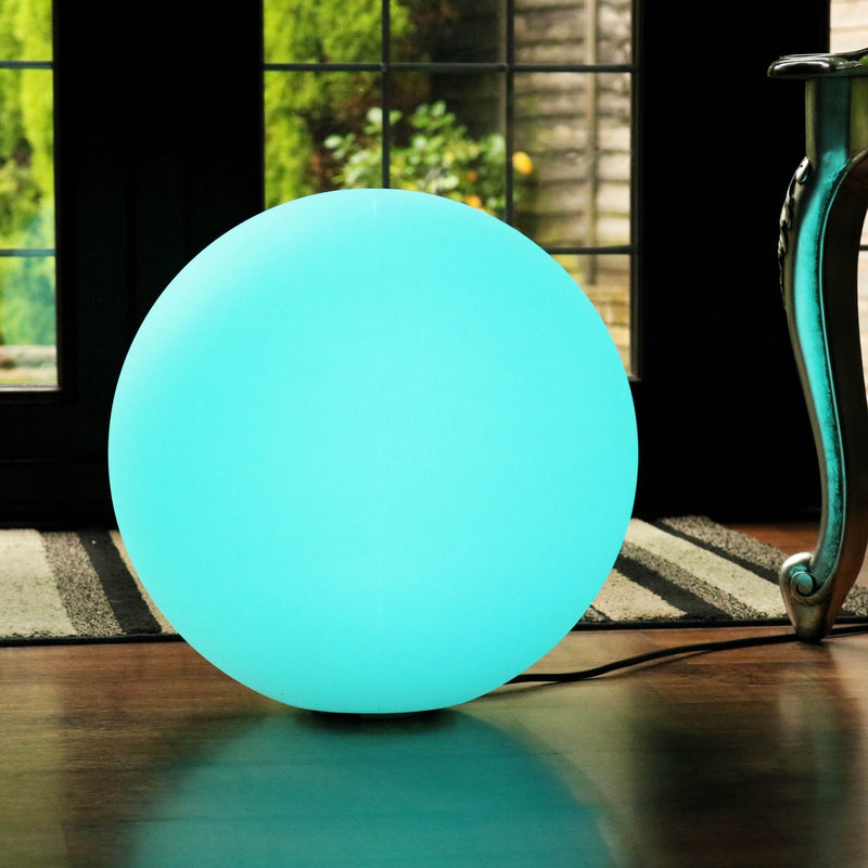 Lampadaire Boule LED sur Secteur, 40cm, Lampe Sol Multicolore Réglable