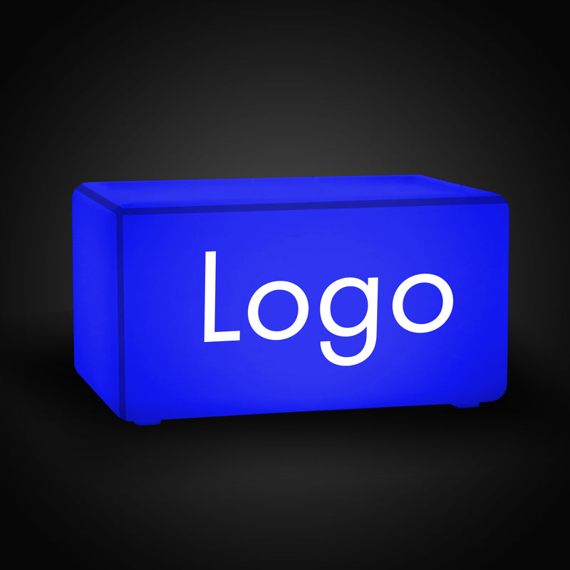 Caisson Lumineux Personnalisé avec Logo, Enseigne Lumineuse, Banc Tabouret Cube Lumineux LED, Panneau Sans Cadre Estampillé pour Exposition, Salon