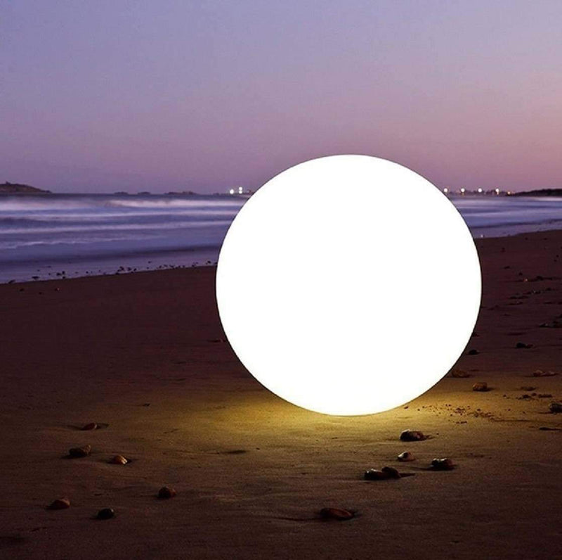 60cm Grande Boule Sphère LED sans Fil, Lampe Sol Lampadaire RGB avec Télécommande