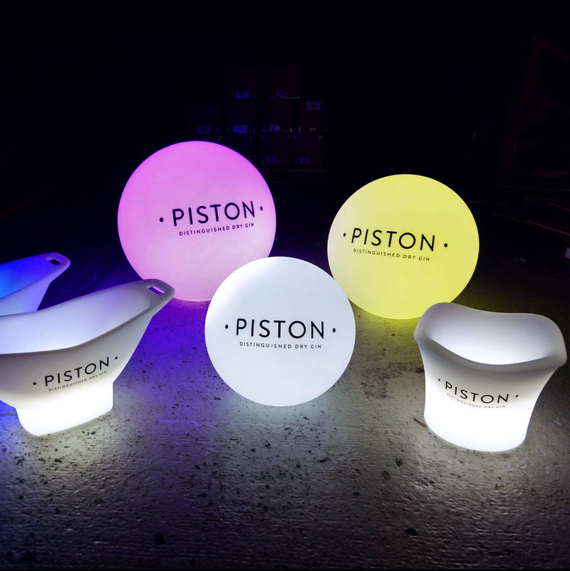 Lampe LED Ronde Personnalisable, Lampe Boule Globe de Surface Estampillée, Décoration Illuminée de Surface Éclairée pour Conférence, Événement