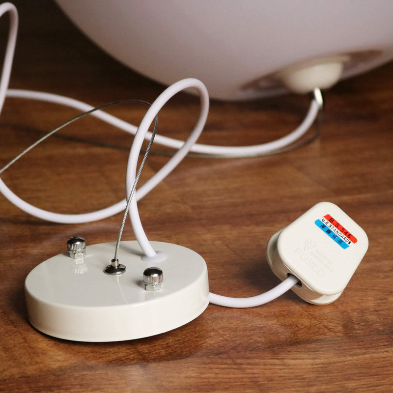 Lampe LED de Plafond, Luminaire Rond à Suspendre 50 cm, Sphère E27 Blanc Chaud
