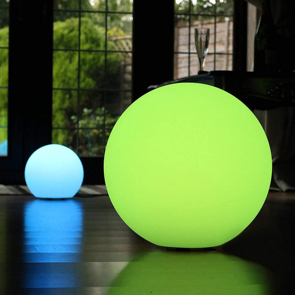 Grande Boule LED Multicolore 50 cm sans Fil, Lampe à Pied avec Télécommande