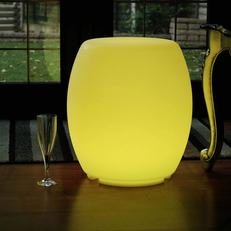 Tabouret Meuble Lumineux, Lampadaire LED sans Fil, Lampe de Sol Salon