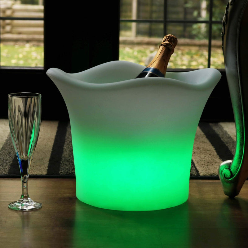 Seau à Glace LED Lumineux sans Fil avec Télécommande, Extérieur