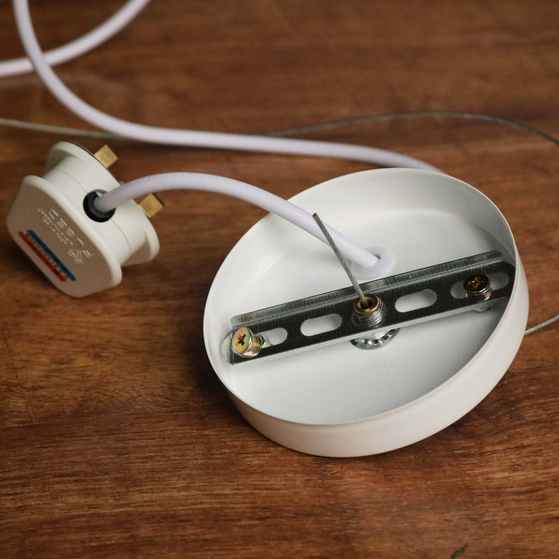 Lampe LED de Plafond, Luminaire Rond à Suspendre 50 cm, Sphère E27 Blanc Chaud