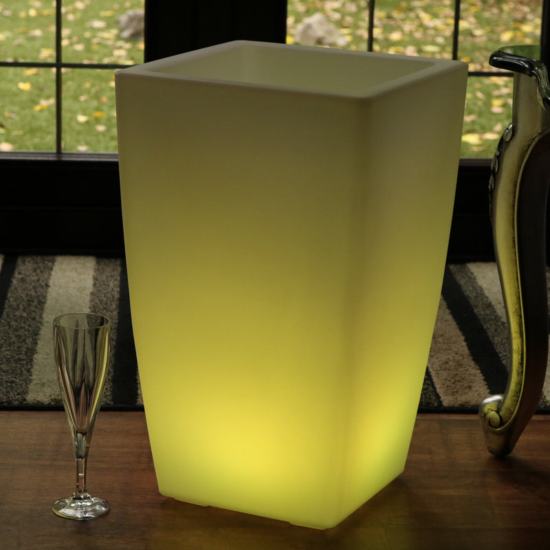 Seau à champagne Porte-glaçons LED 50cm sur pied Refroidisseur de bouteille de vin extérieur jardin