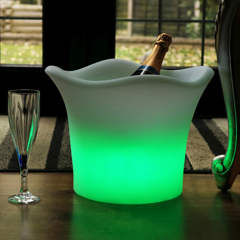 Seau à glace LED jardin extérieur Refroidisseur vin éclairage patio couleur changeante sur secteur