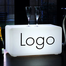 Caisson Lumineux avec Logo, Banc Tabouret Siège LED Personnalisé avec Marque, Panneau d'Affichage Sur Mesure pour Marketing Événementiel