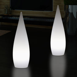 Lampe sur pied E27 pour l'intérieur, 80 cm, goutte d'eau pour le salon, blanc