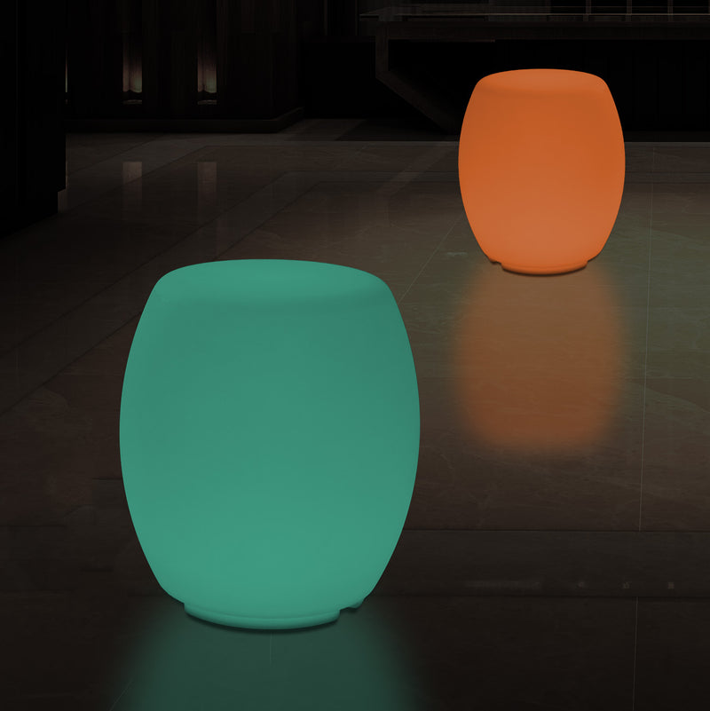 Siège Tabouret LED Lampadaire moderne RGB dimmable avec changement de couleur et télécommande, 44cm
