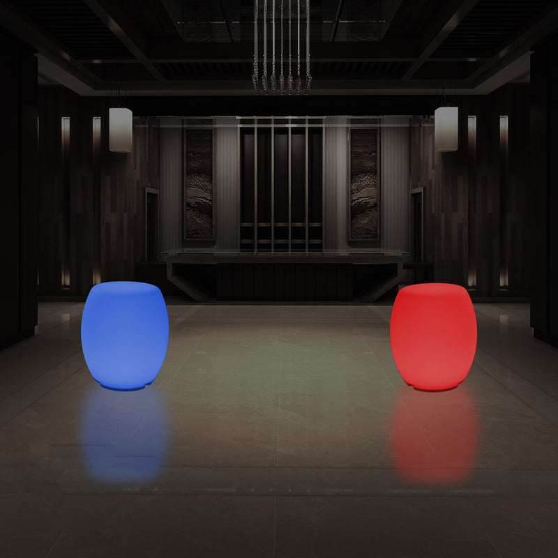 Siège Tabouret LED Lampadaire moderne RGB dimmable avec changement de couleur et télécommande, 44cm
