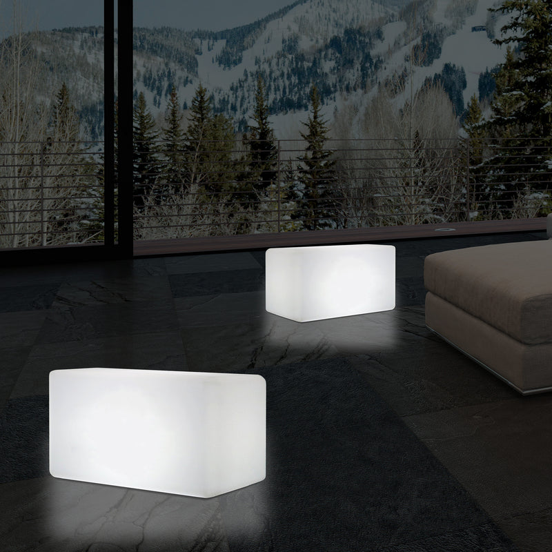 Lampe à LED forme de banquette, 55 x 35 cm Lampe de sol moderne E27 pour salon, lumière blanche