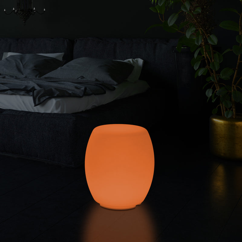 Siège Tabouret LED Lampadaire moderne RGB dimmable avec changement de couleur et télécommande, 44cm