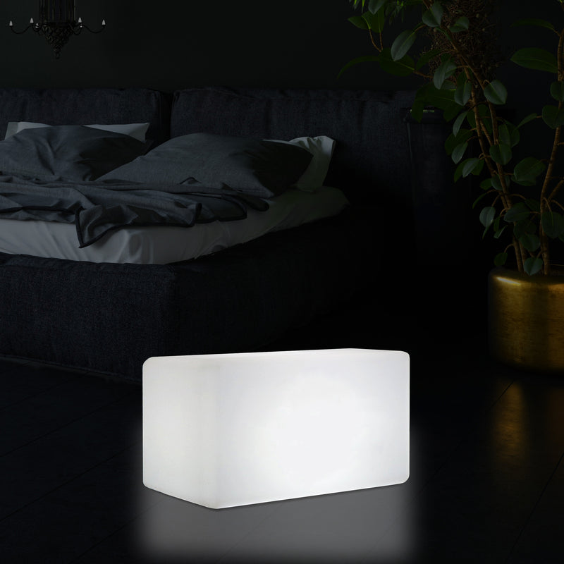 Lampe à LED forme de banquette, 55 x 35 cm Lampe de sol moderne E27 pour salon, lumière blanche